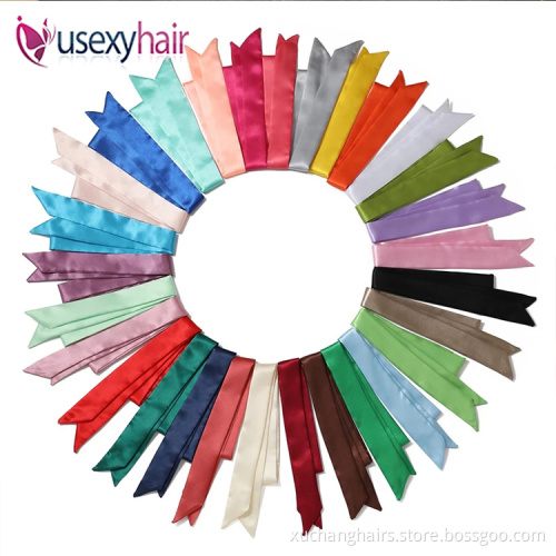 Top quality custom satin headband bandana scarf satin edge scarf